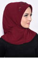 Pratik Pullu Hijab Kırmızı