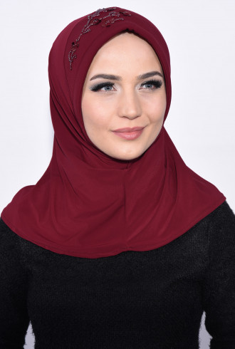 Pratik Pullu Hijab Kırmızı Pratik Pullu Hijab Kırmızı