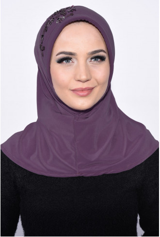 Pratik Pullu Hijab Koyu Gül Kurusu Pratik Pullu Hijab Koyu Gül Kurusu