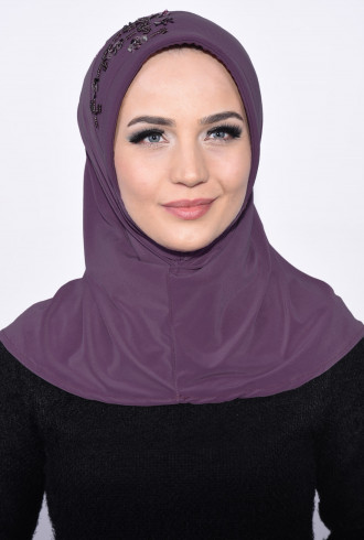 Pratik Pullu Hijab Koyu Gül Kurusu Pratik Pullu Hijab Koyu Gül Kurusu