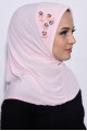 Pratik Pullu Hijab Somon