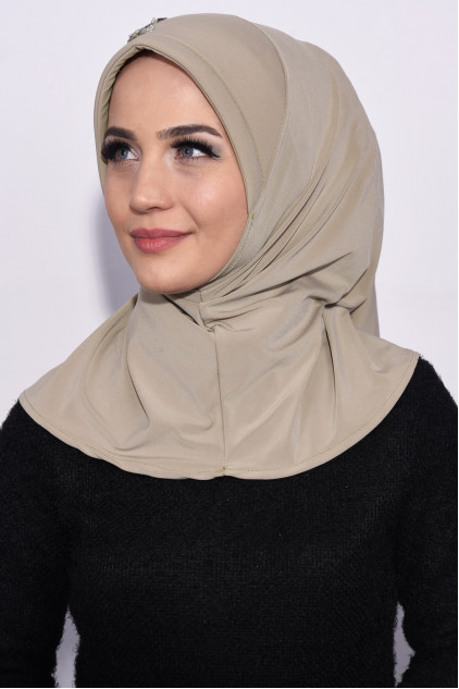 Pratik Pullu Hijab Taşrengi