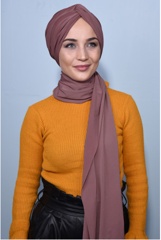 Şallı Düğüm Bone Gül Kurusu Şallı Düğüm Bone Gül Kurusu