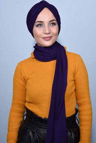 Şallı Düğüm Bone Mor