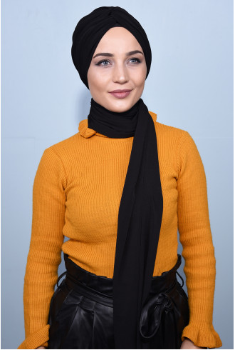 Şallı Düğüm Bone Siyah Şallı Düğüm Bone Siyah