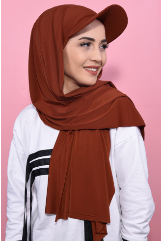 Boneli Şapka Şal Kiremit