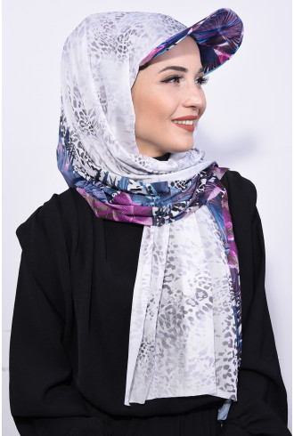 Şapkalı Desenli Şal Batik Desen