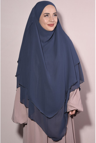 Sufle Khimar Hazır Peçeli Üç Katlı Füme Sufle Khimar Hazır Peçeli Üç Katlı Füme