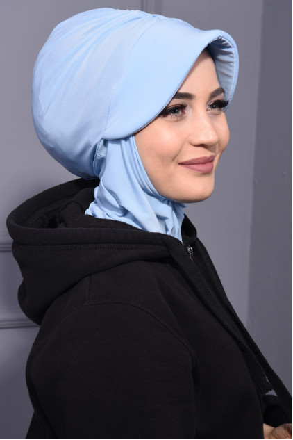 Spor Şapka Scarf Bebe Mavisi