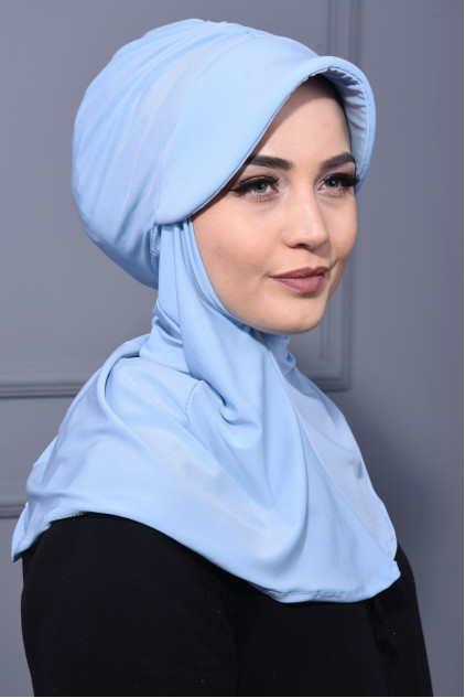 Spor Şapka Scarf Bebe Mavisi