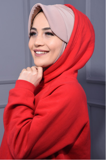 Spor Şapka Scarf Bej