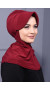 Spor Şapka Scarf Bordo