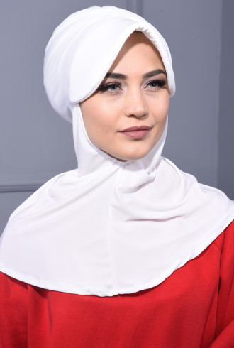 Spor Şapka Scarf Ekru Spor Şapka Scarf Ekru