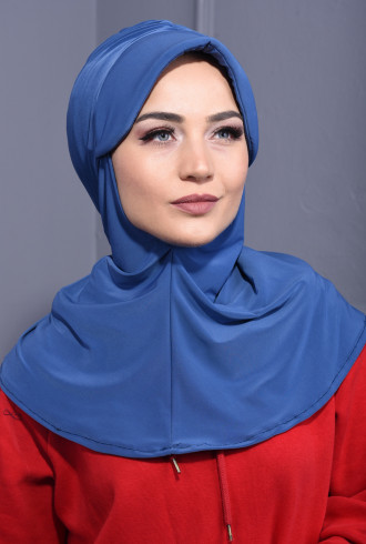 Spor Şapka Scarf İndigo Spor Şapka Scarf İndigo