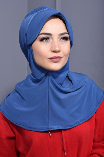 Spor Şapka Scarf İndigo