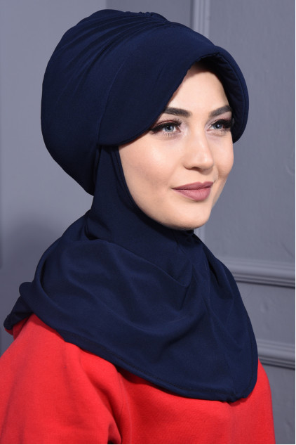 Spor Şapka Scarf Lacivert