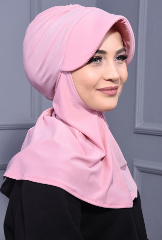Spor Şapka Scarf Pudra Pembesi Spor Şapka Scarf Pudra Pembesi
