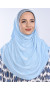 Taşlı Pileli Hijab Bebe Mavisi