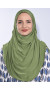 Taşlı Pileli Hijab Çağla Yeşili