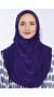 Taşlı Pileli Hijab Mor