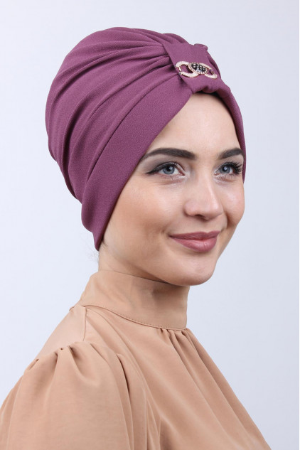 Tokalı Çift Taraflı Bone Koyu Gül Kurusu Tokalı Çift Taraflı Bone Koyu Gül Kurusu