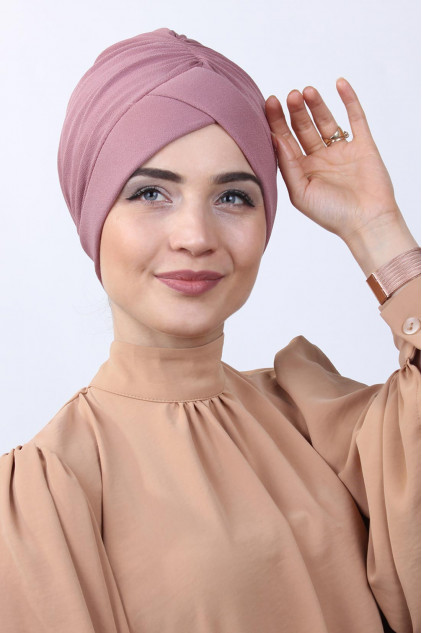 Tokalı Çift Taraflı Bone Gül Kurusu Tokalı Çift Taraflı Bone Gül Kurusu
