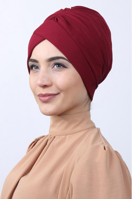 Tokalı Bordo Çift Taraflı Bone Tokalı Bordo Çift Taraflı Bone