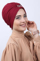 Tokalı Bordo Çift Taraflı Bone Tokalı Bordo Çift Taraflı Bone