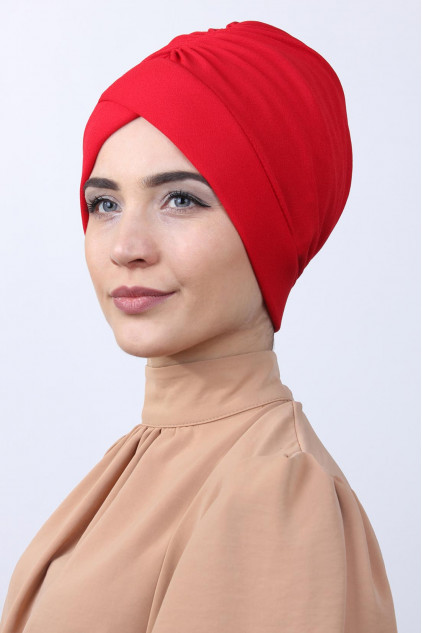 Tokalı Çift Taraflı Bone Kırmızı Tokalı Çift Taraflı Bone Kırmızı