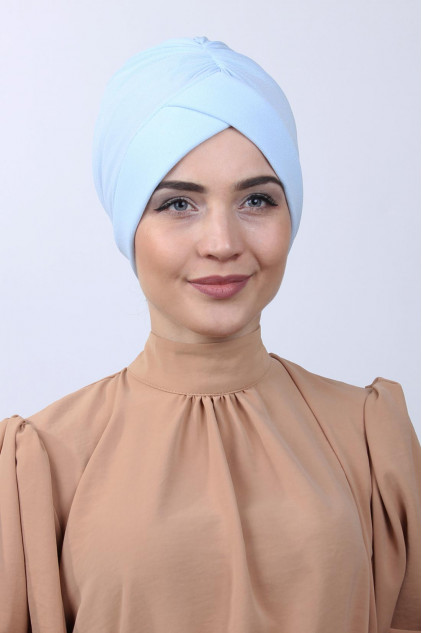Tokalı Çift Taraflı Bone Bebe Mavisi Tokalı Çift Taraflı Bone Bebe Mavisi