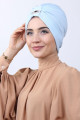 Tokalı Çift Taraflı Bone Bebe Mavisi Tokalı Çift Taraflı Bone Bebe Mavisi