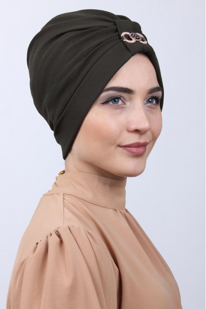 Tokalı Çift Taraflı Bone Haki Yeşili Tokalı Çift Taraflı Bone Haki Yeşili
