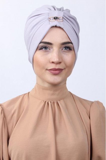 Tokalı Çift Taraflı Bone Gri Gümüş Tokalı Çift Taraflı Bone Gri Gümüş