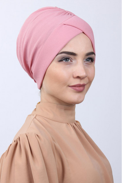 Tokalı Çift Taraflı Bone Pudra Pembesi Tokalı Çift Taraflı Bone Pudra Pembesi