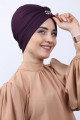 Tokalı Çift Taraflı Bone Mor Tokalı Çift Taraflı Bone Mor
