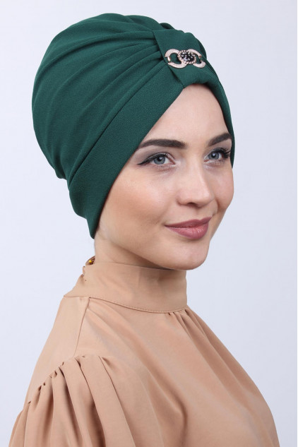 Tokalı Çift Taraflı Bone Zümrüt Yeşili Tokalı Çift Taraflı Bone Zümrüt Yeşili