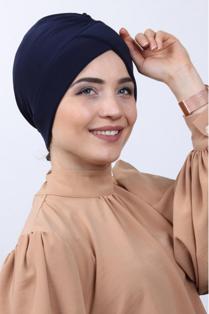 Tokalı Çift Taraflı Bone Lacivert Tokalı Çift Taraflı Bone Lacivert
