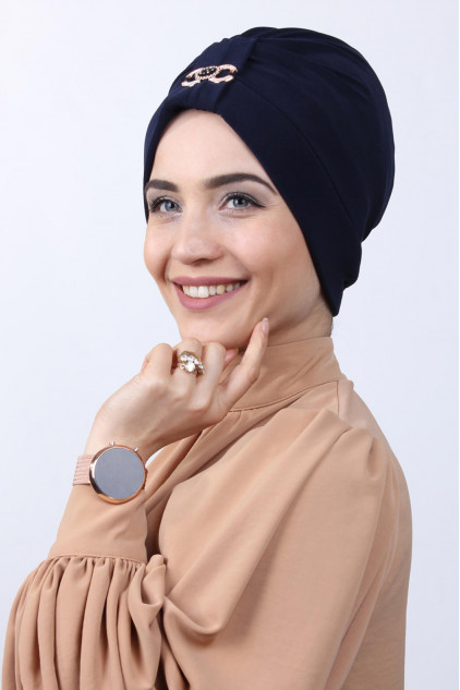 Tokalı Çift Taraflı Bone Lacivert Tokalı Çift Taraflı Bone Lacivert