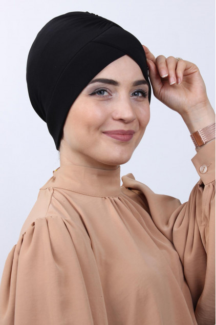 Tokalı Çift Taraflı Bone Siyah Tokalı Çift Taraflı Bone Siyah