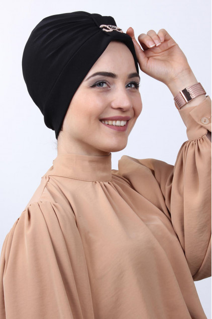 Tokalı Çift Taraflı Bone Siyah Tokalı Çift Taraflı Bone Siyah