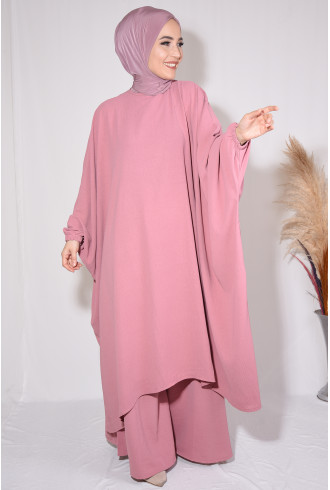 Tunik Pantolon 2'li Takım Pudra Pembesi Tunik Pantolon 2'li Takım Pudra Pembesi
